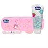 Детский дорожный набор Chicco зубная щетка и паста розовый (06959.10)