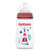 Пляшечка для годування Baboo Marine антиколікова середній потік 250 мл з 3 міс. червоний (3-116)