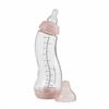 Скляна антиколікова пляшечка Difrax S-bottle Natural із силіконовою соскою 250 мл рожевий (736FE Pink)