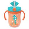 Чашка-непроливайка Baboo Sea Life із силіконовою соломинкою і гравітаційною кулькою 300 мл від 9 міс. помаранчевий (8-132)