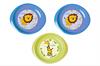 Набор детских тарелок Nuvita от 6 мес. 3 шт. мелкие голубой, салатовый (NV1428Blue)