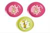 Набор детских тарелок Nuvita от 6 мес. 3 шт. мелкие розовый, салатовый (NV1428Pink)