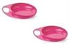 Набір дитячих тарілок Nuvita Easy Eating 2 шт. від 6 міс. мілкі рожевий (NV8451Pink)