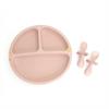 Набір дитячого посуду Oribel Cocoon тарілка, ложка, виделка рожевий (OR224-90013)