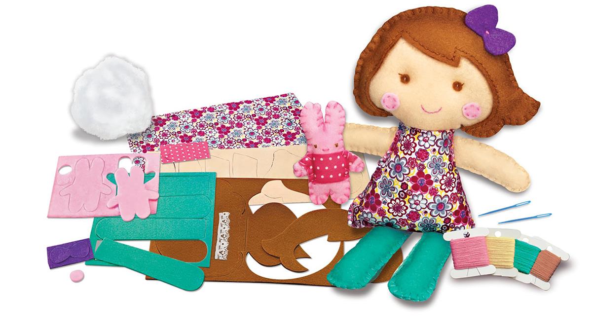 Набір для шиття іграшки 4M Лялька з кроликом (00-02765)