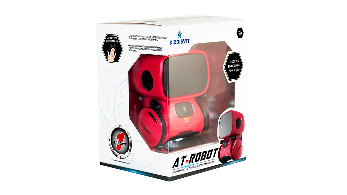 Інтерактивний робот AT-Robot з голосовим управлінням російською, червоний (AT001-01)