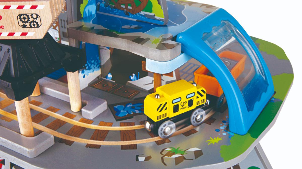 Іграшкова залізниця Hape Багаторівнева гірська шахта з аксесуарами (E3753)