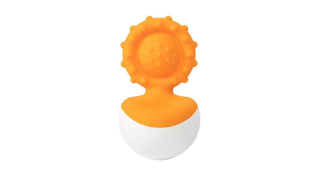 Прорізувач-неваляшка Fat Brain Toys dimpl wobl помаранчевий  (F2172ML)