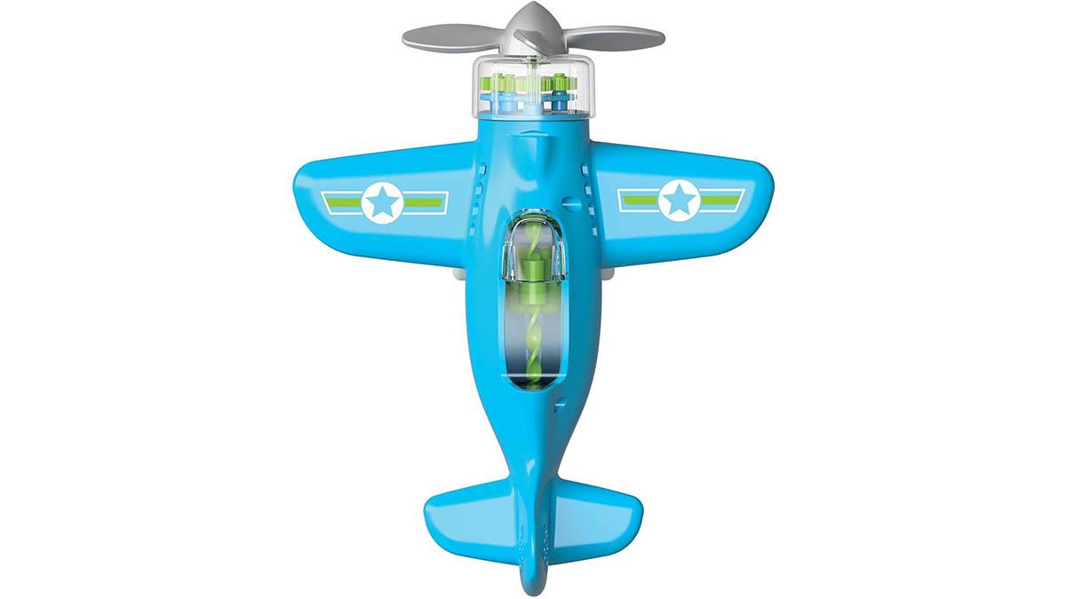 Іграшковий літак Крутись пропелер Fat Brain Toys Playviator блакитний  (F2262ML)