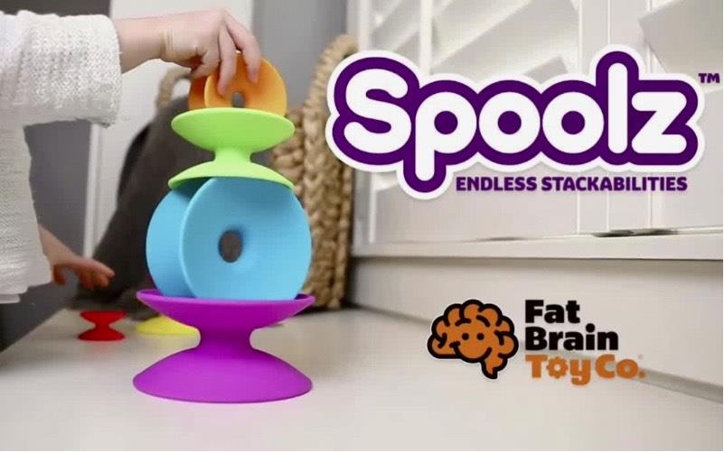 Пірамідка Башта з кольорових котушок Fat Brain Toys Spoolz  (FA181-1)