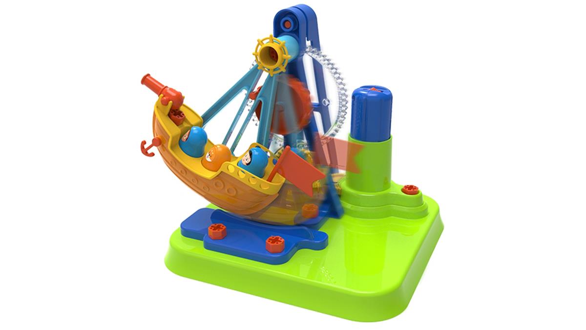 Набір для складання Edu-Toys Піратський корабель з інструментами 52 деталі (JS026)