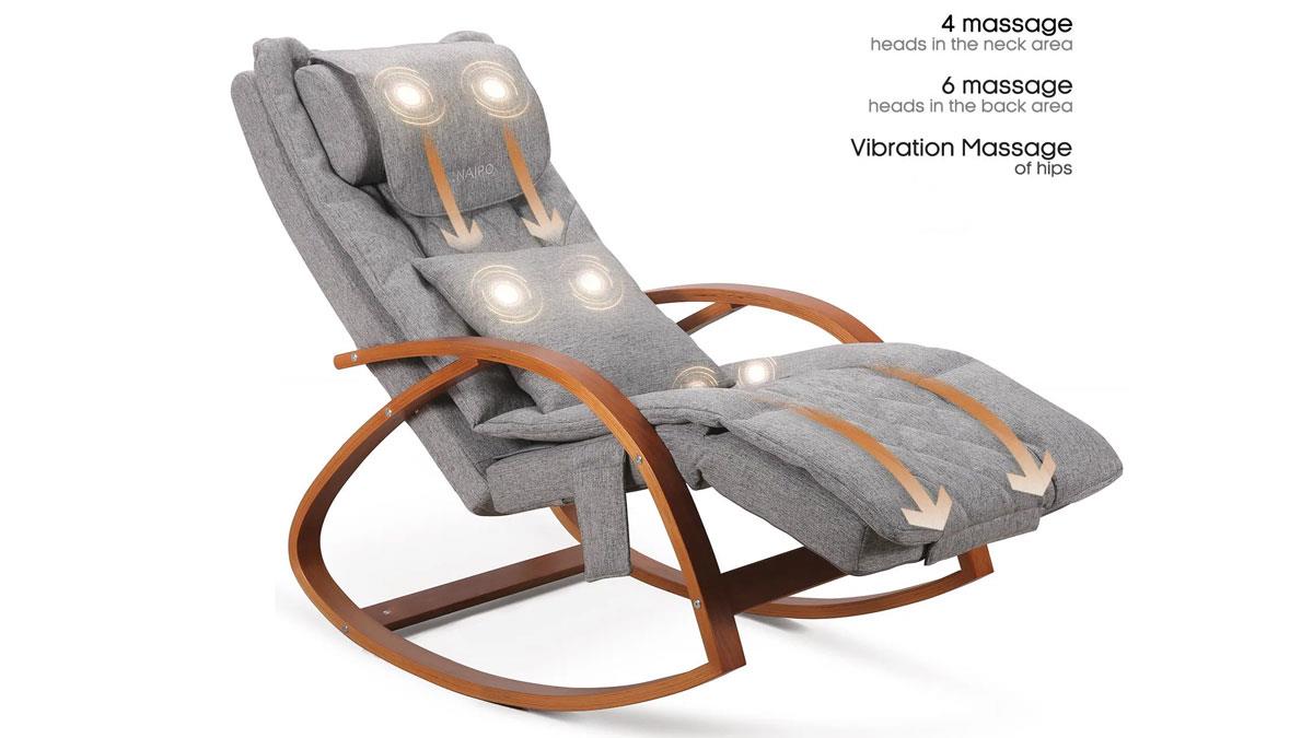 Масажне крісло-гойдалка Naipo з підігрівом і вібрацією Rocking Chair (MGC-2300P)