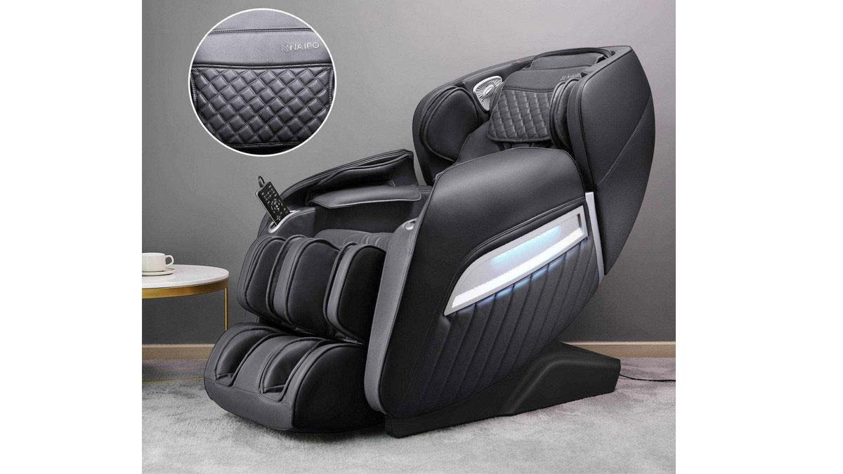 Массажное кресло Naipo Full Body Music Massage Chair с массажем ног черный (MGC-A350(BLACK))
