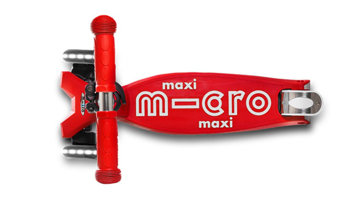 Триколісний самокат Micro Maxi Deluxe LED червоний (MMD068)