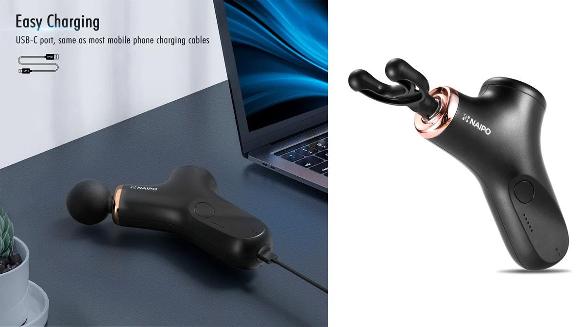 Массажер для тела Naipo перкуссионный ручной new Mini Massage Gun (NP-MG01)