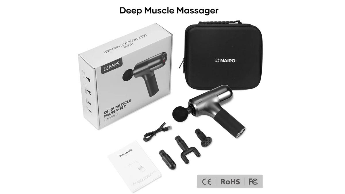 Масажер для тіла Naipo перкусійний ручний Massage Gun (NP-MG02)