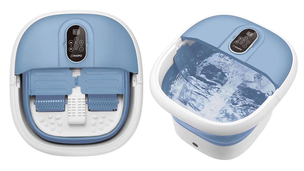 Гідромасажер для ніг Naipo нагріванням і спа блакитний, білий (NPFT-SPA02 BLUE)