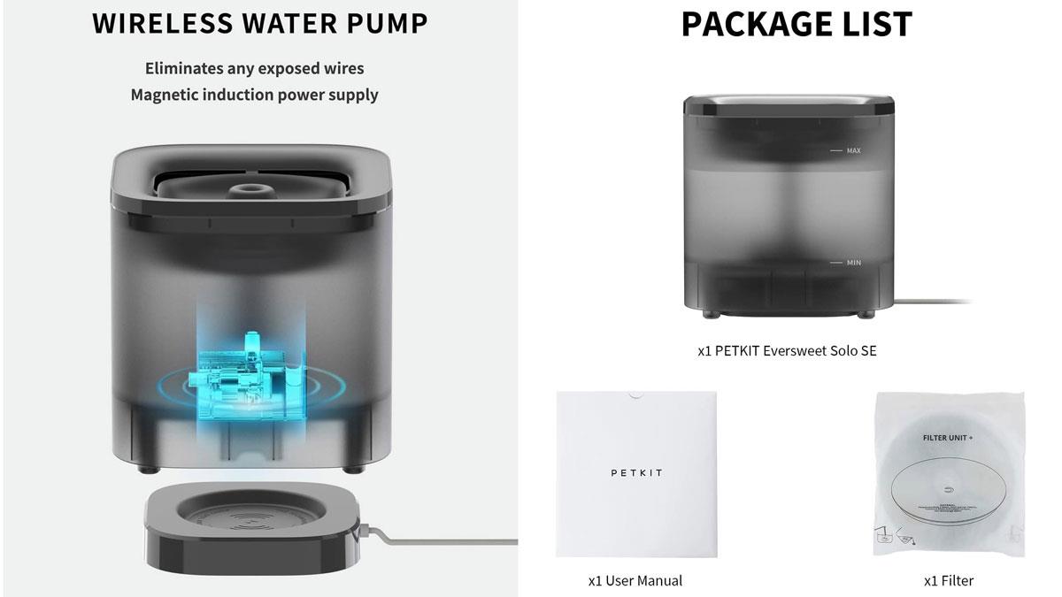 Поїлка-фонтан Petkit Eversweet Solo SE Smart Pet Drinking Fountain графітовий (P4103S GREY)