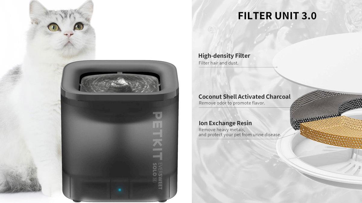 Поїлка-фонтан Petkit Eversweet Solo SE Smart Pet Drinking Fountain графітовий (P4103S GREY)