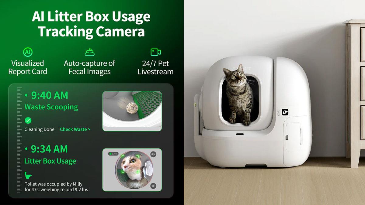 Автоматичний лоток Petkit Purobot Max Pro з камерою та автоочищенням (P9904)