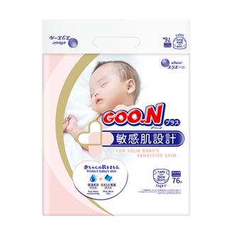 Подгузники Goo.N Plus для новорожденных до 5 кг NB на липучках 76 шт. (21000626)