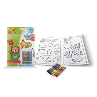 Розмальовка Crayola Mini Kids Кольори та форми з крейдою 24 стор. (25-2727)