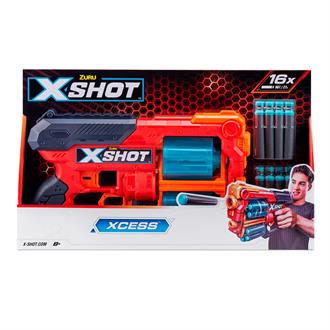 Швидкострільний бластер X-Shot Red Excel Xcess TK-12 із 16 патронами (36436R)