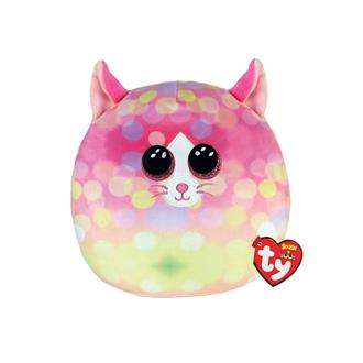 М'яка іграшка-подушка TY Squish a Boos Рожеве кошеня Сонні 40 см (39336)