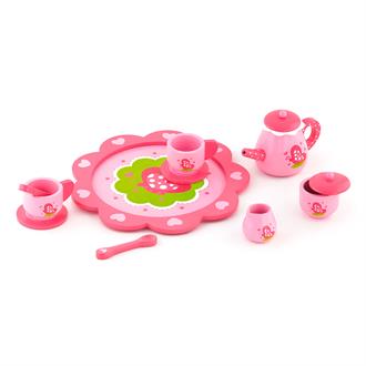 Іграшковий посуд Viga Toys Дерев'яний чайний набір, рожевий (50343)