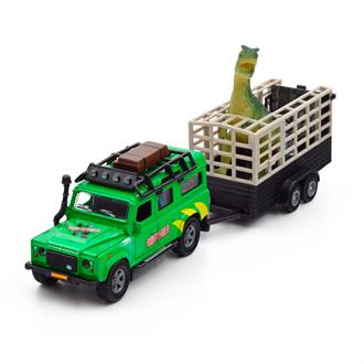 Ігровий набір TechnoDrive Land Rover з причепом і динозавром 29 см (520178.270)