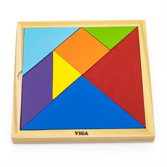 Гра-головоломка Viga Toys Кольоровий дерев'яний танграм, 7 ел. (55557)