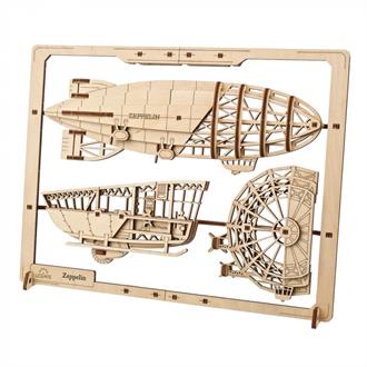 Дерев'яний механічний 3D конструктор Ugears Цепелін (70208)