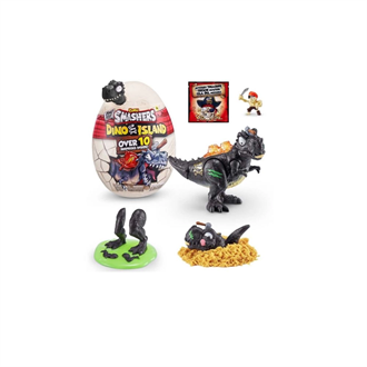 Игровой набор Smashers Mini Dino Island Динозавр в яйце черный 10 сюрпризов (7486A)