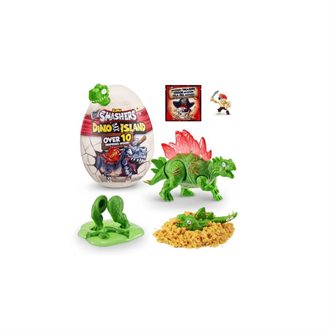 Ігровий набір Smashers Mini Dino Island Динозавр у яйці зелений 10 сюрпризів (7486D)