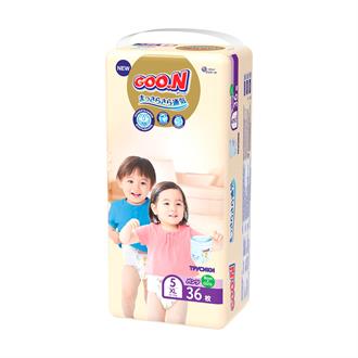 Трусики-підгузки Goo.N Premium Soft для дітей 12-17 кг 5XL 36 шт. (863229)