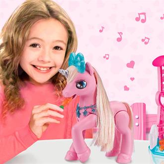 Інтерактивна іграшка Pets & Robo Alive Рожевий єдиноріг у будиночку (9502P)