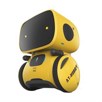 Інтерактивний робот із голосовим управлінням AT-Robot жовтого кольору, озвучений російською (AT001-03)