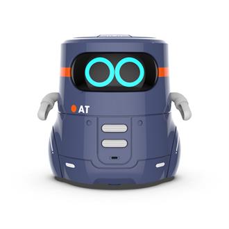 Умный робот с сенсорным управлением и обучающими карточками AT-Robot 2, озвучен на украинском, фиолетовый (AT002-02-UKR)