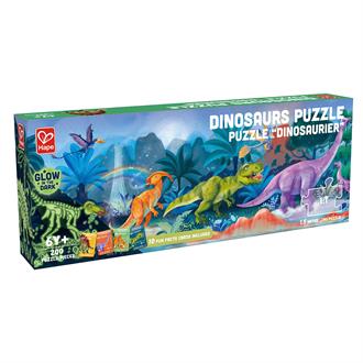 Пазл-панорама Hape Светящиеся динозавры 150 см, 200 ел. (E1632)
