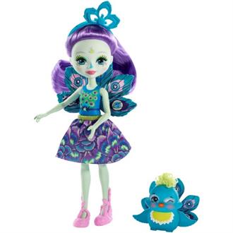 Лялька Enchantimals Пава Петтер 15 см з улюбленцем (FXM74)