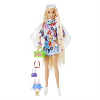 Лялька Barbie Extra у квітковому образі 29 см (HDJ45)