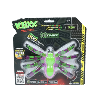 Фигурка Zing Klixx Creaturez Fidget Паук зелено-фиолетовый (KX100_A)