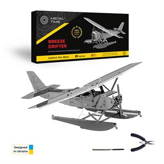 Коллекционная модель-конструктор Metal Time Breeze Drifter Гидроплан механический (MT003)