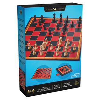 Набір настільних ігор Spin Master 3 в 1 Шахи, шашки та хрестики-нолики (SM98377/6065336)