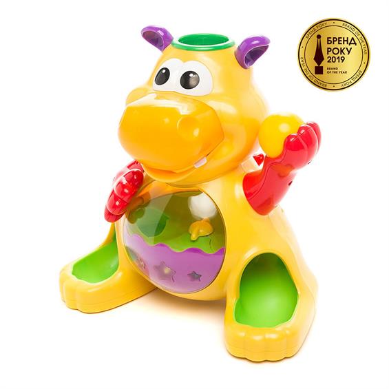 Розвивальна іграшка Kiddieland Гіпопотам-жонглер (049890) - зображення 3