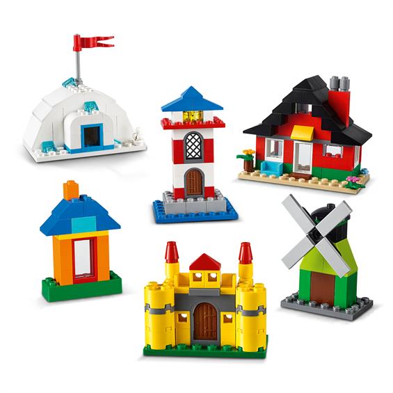 Конструктор LEGO® Classic Кубики та будинки 270 деталей (11008) - зображення 5