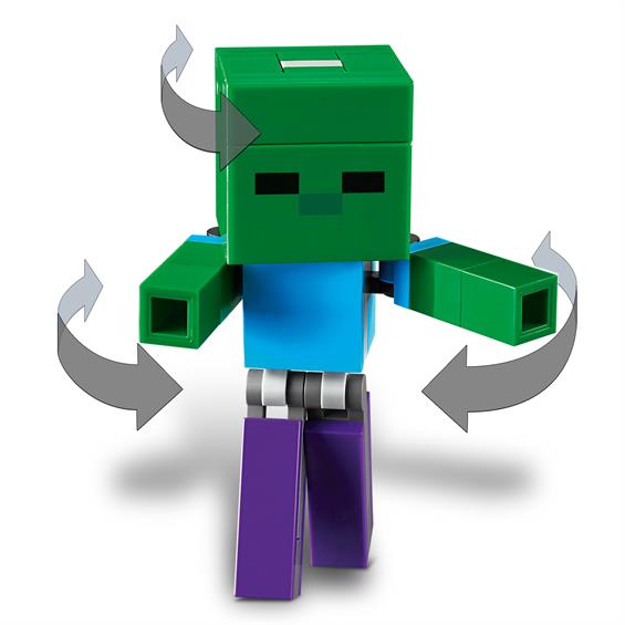 Конструктор LEGO® Minecraft™ Свиня і малюк-зомбі 159 деталей (21157) - зображення 7