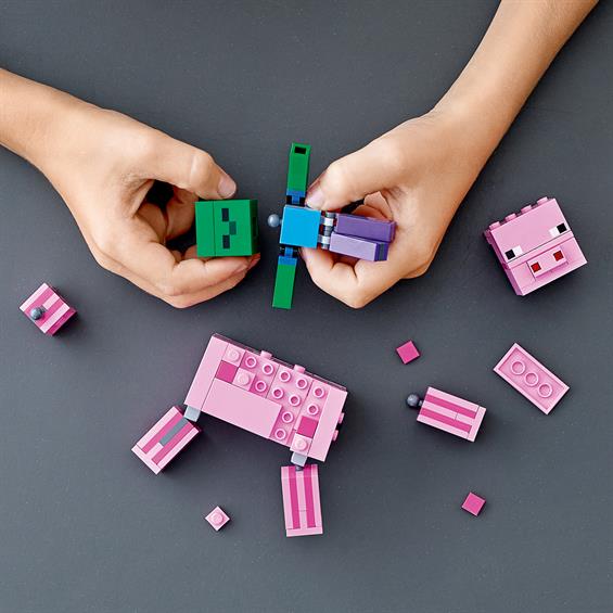Конструктор LEGO® Minecraft™ Свиня і малюк-зомбі 159 деталей (21157) - зображення 9