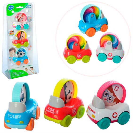 Набір іграшкових машинок Hola Toys Спеціальний транспорт, 3 шт. (3129B) - зображення 4