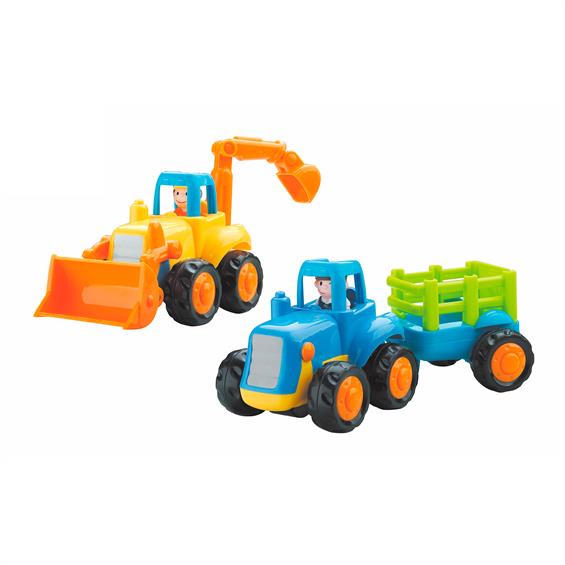 Набір іграшкових машинок Hola Toys Бульдозер і трактор, 6 шт. (326AB-6) - зображення 2